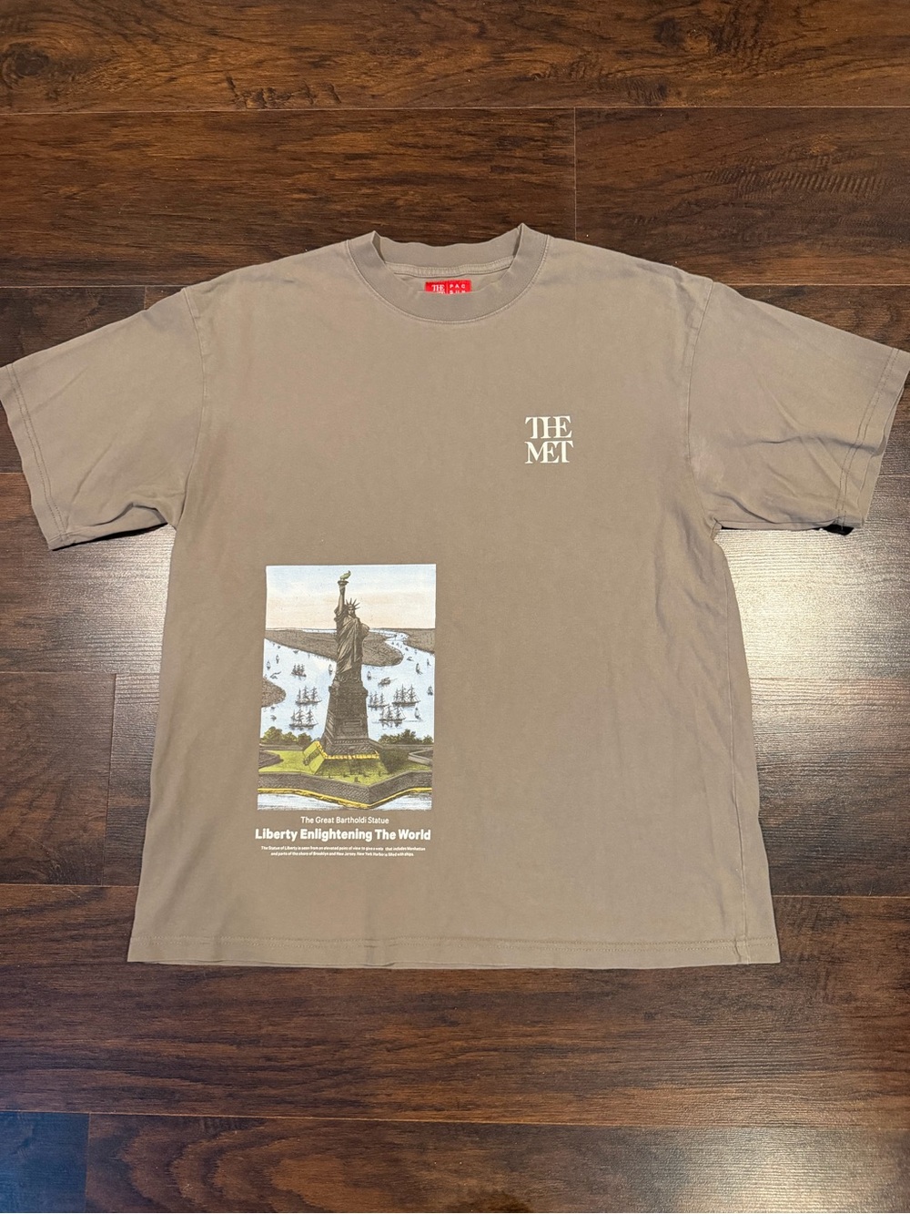 Men's Brown Graphic Statue T-Shirt